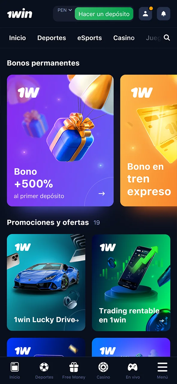 La aplicación 1win ha preparado un montón de bonificaciones para ti.