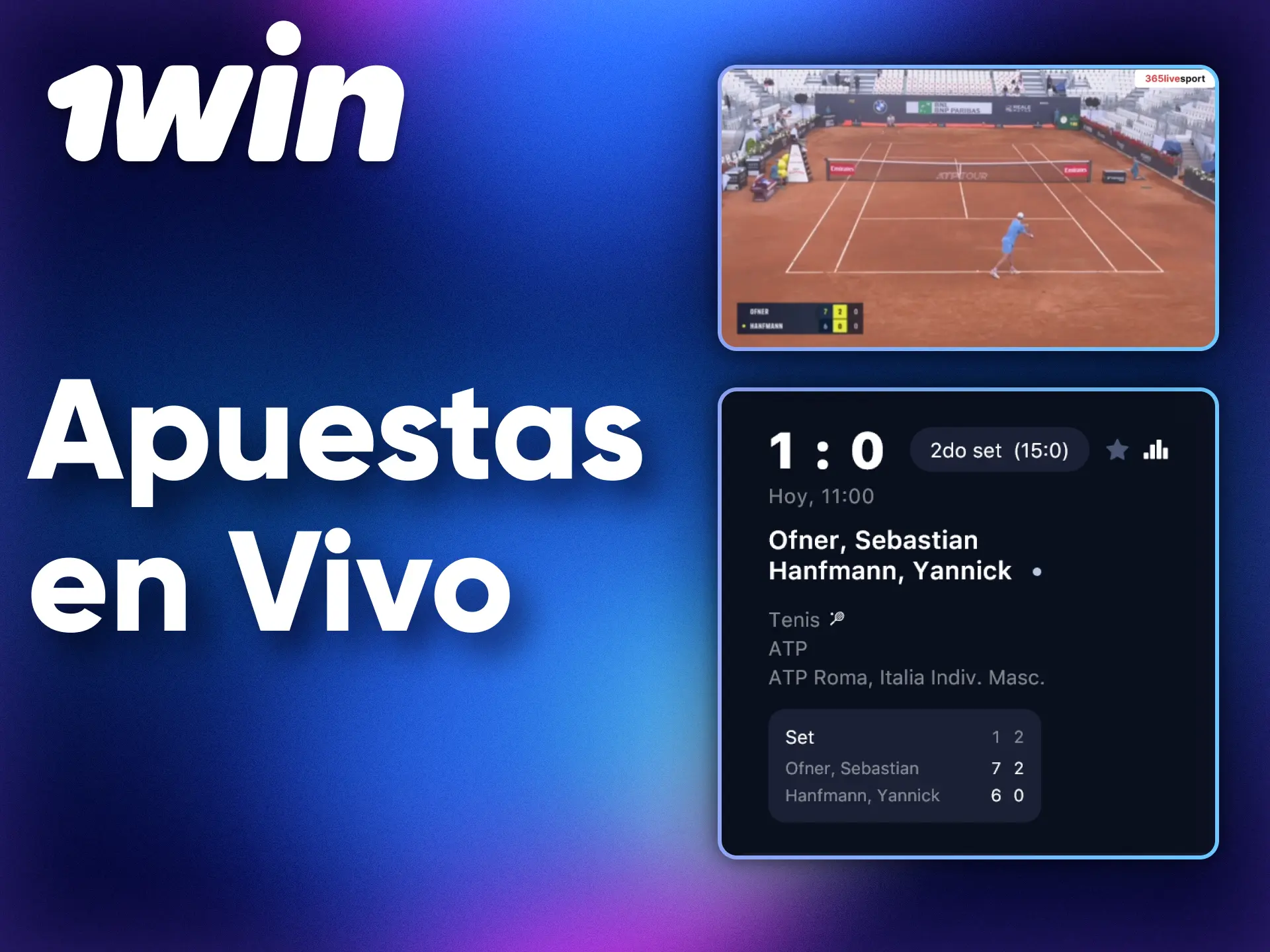 Vea traducciones deportivas en directo y apueste en tiempo real en 1Win.