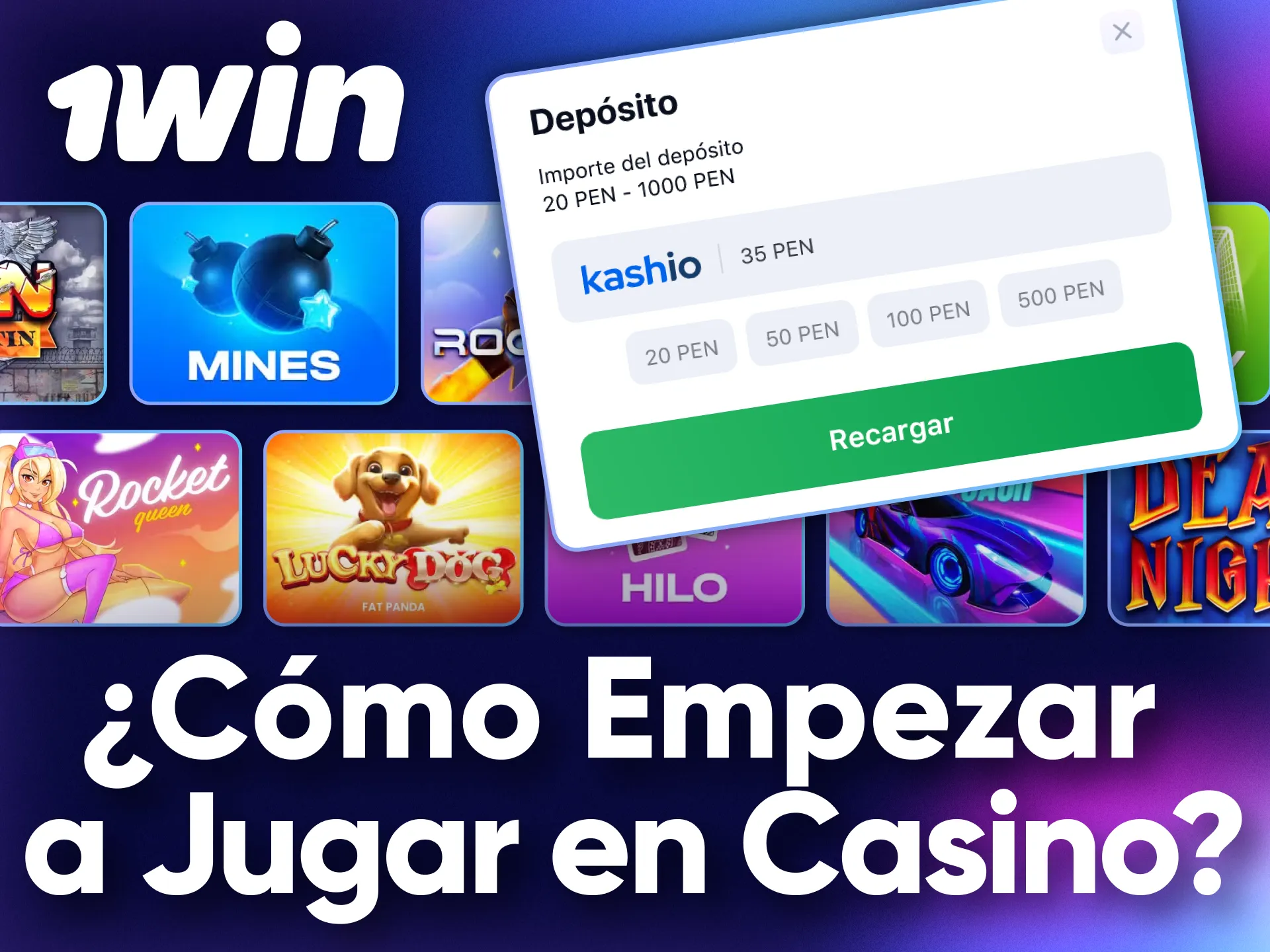 Agrega fondos a tu cuenta de 1Win y comienza a ganar en los juegos de casino.