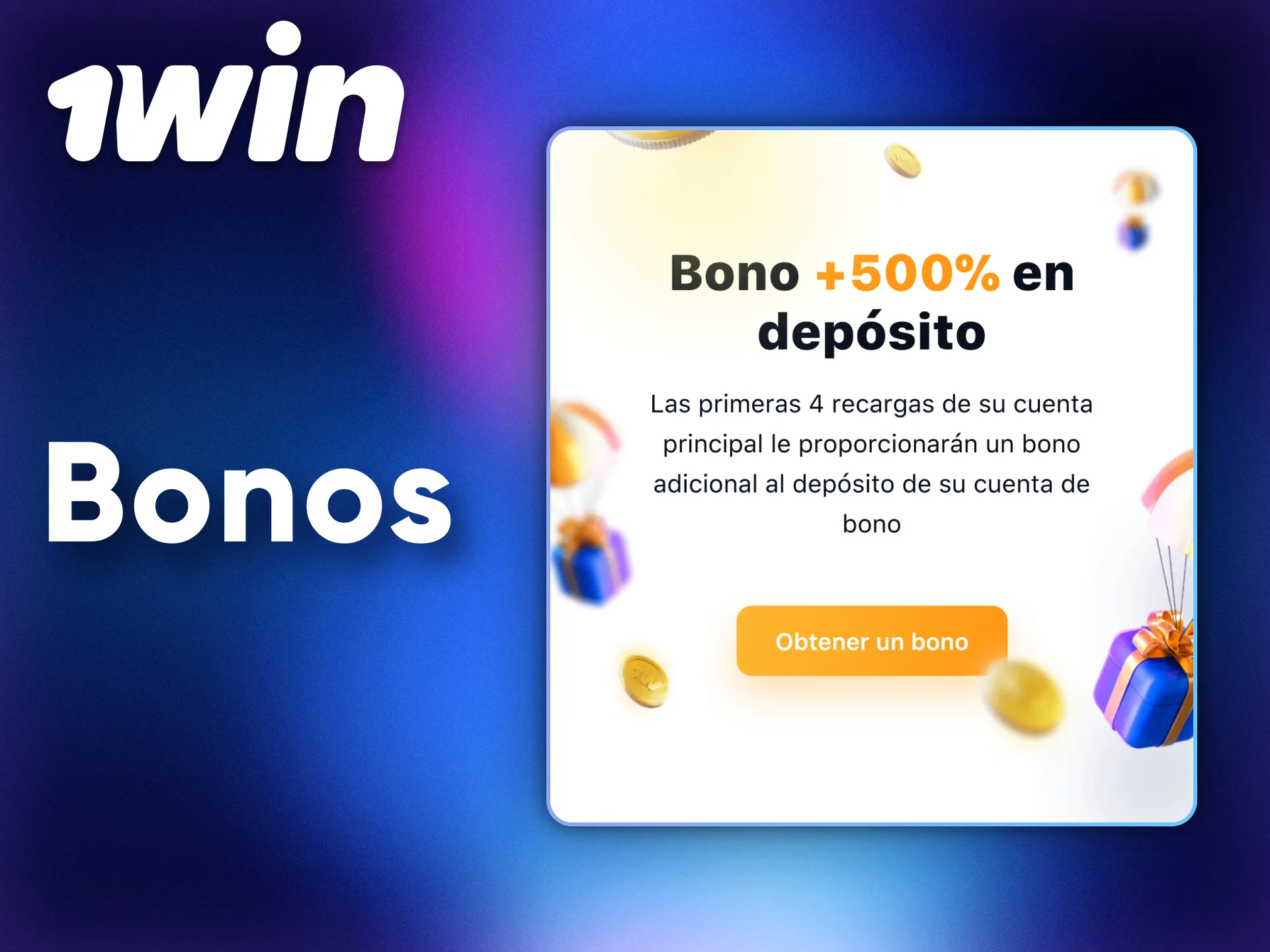 Aprovecha el bono generoso de 1Win en tu primer depósito y disfruta del casino en vivo.