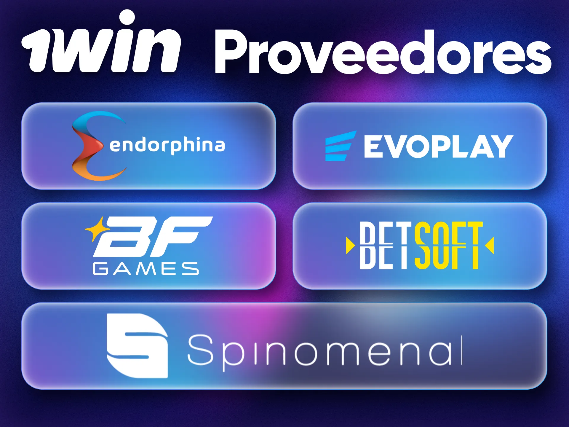 Los juegos de casino en 1Win son creados por los proveedores más destacados del mundo.