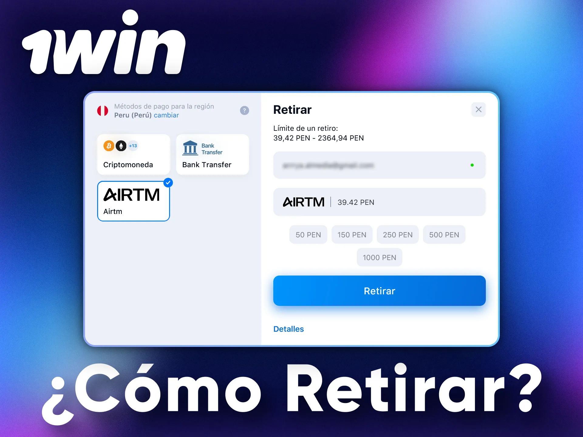 Retirar ganancias de 1Win es un proceso rápido y sencillo.