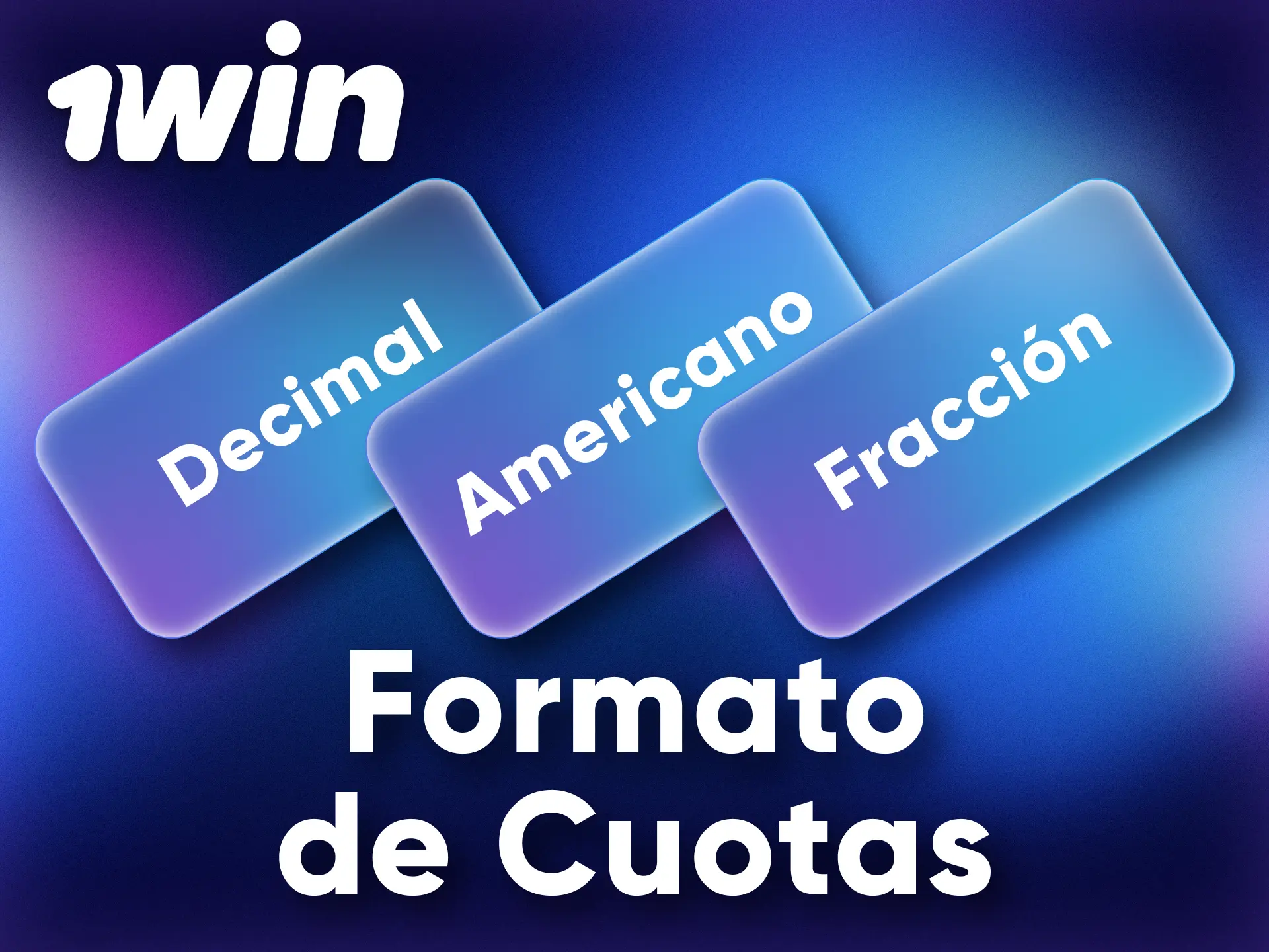Elija el formato de cuotas que prefiera para apostar en el casino 1Win.