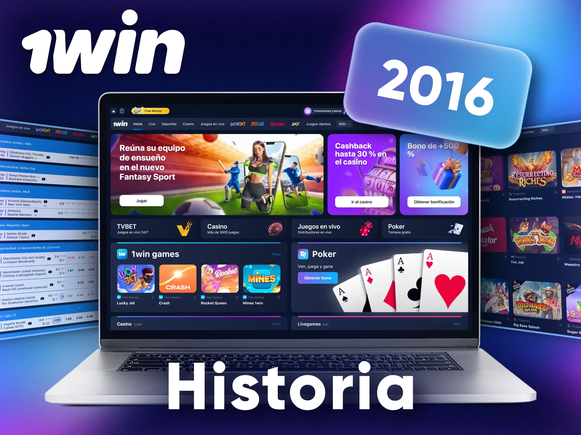 1Win desde 2016 ayuda a los jugadores de todo el mundo a ganar.