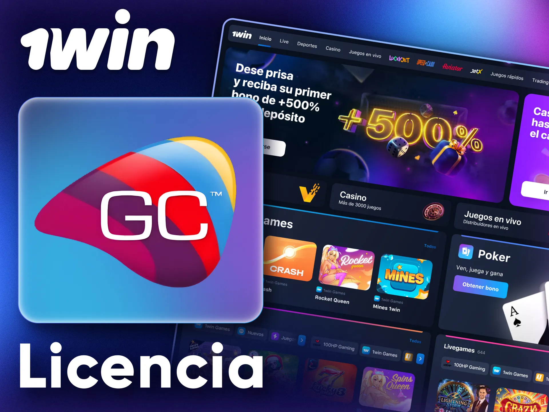 1Win es un casino online con licencia completa en Perú.